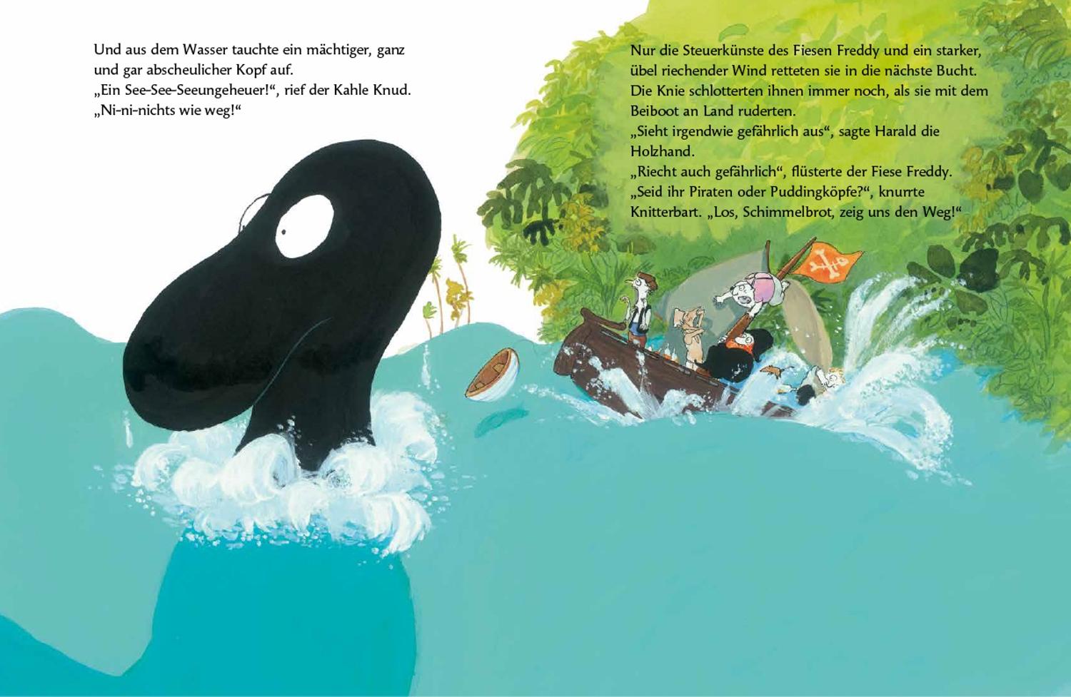 Beispielinhalt (Bild) Käpten Knitterbart auf der Schatzinsel