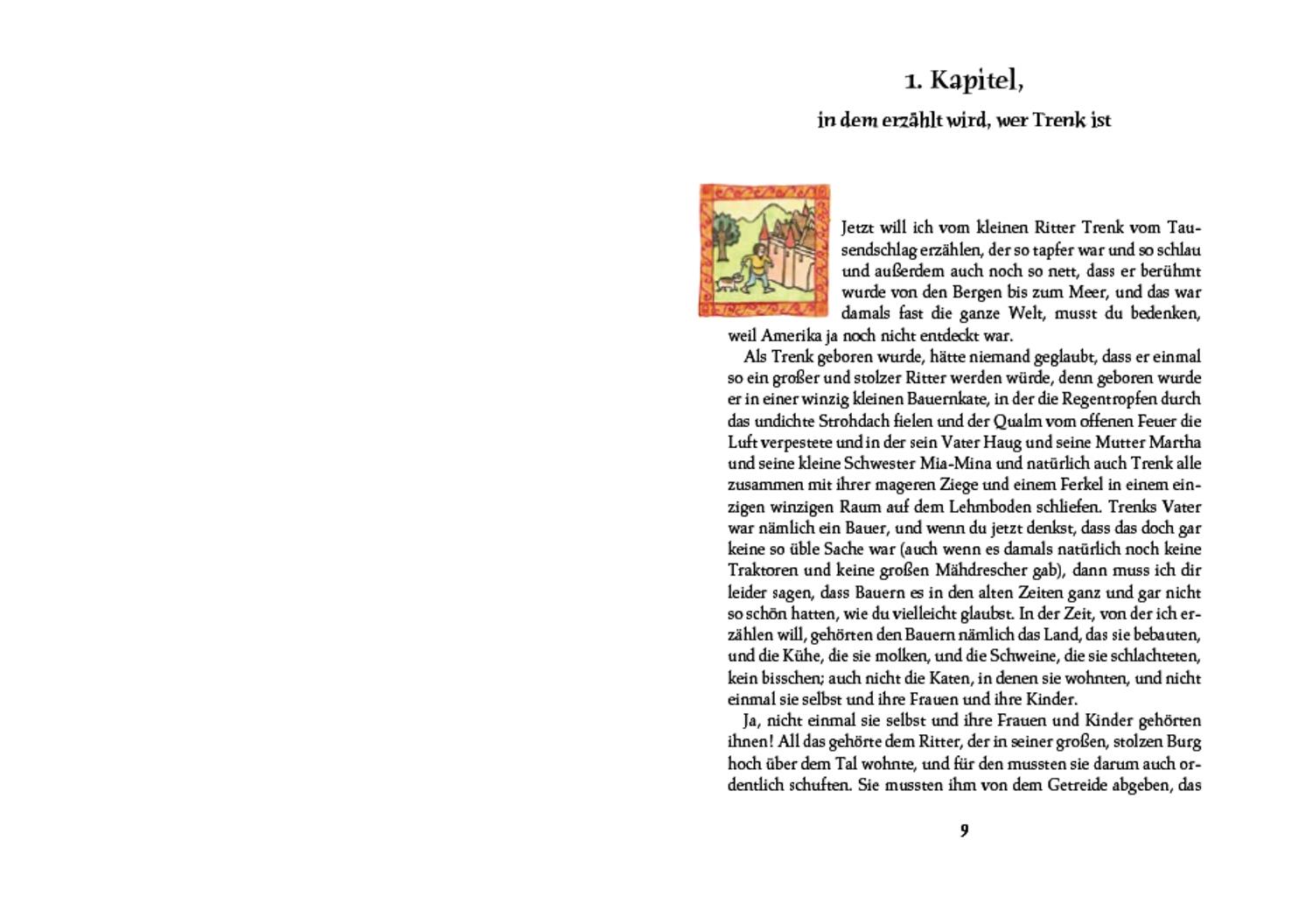 Beispielinhalt (Bild) Der kleine Ritter Trenk