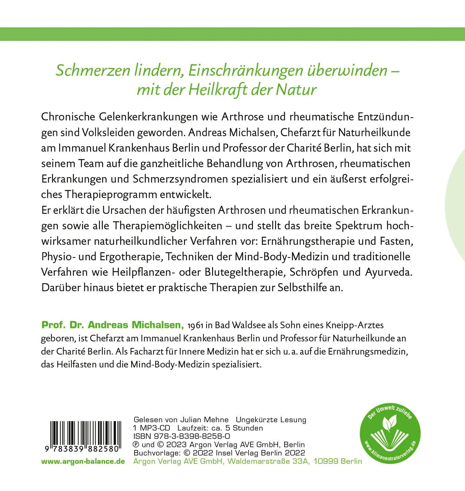 Rückseitencover Die Natur-Docs - Meine besten Heilmittel für Gelenke. Arthrose, Rheuma und Schmerzen