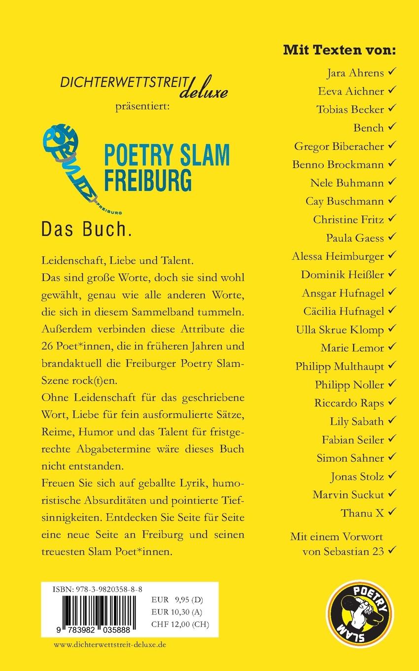 Rückseitencover Poetry Slam Freiburg