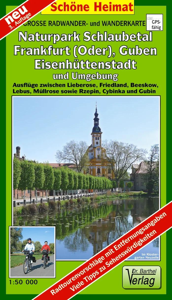 Vorderes Coverbild Große Radwander- und Wanderkarte Naturpark Schlaubetal, Frankfurt (Oder), Guben, Eisenhüttenstadt und Umgebung