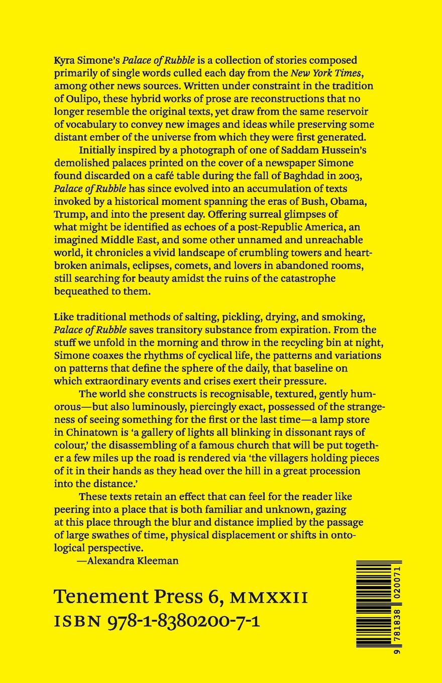 Rückseitencover Palace of Rubble