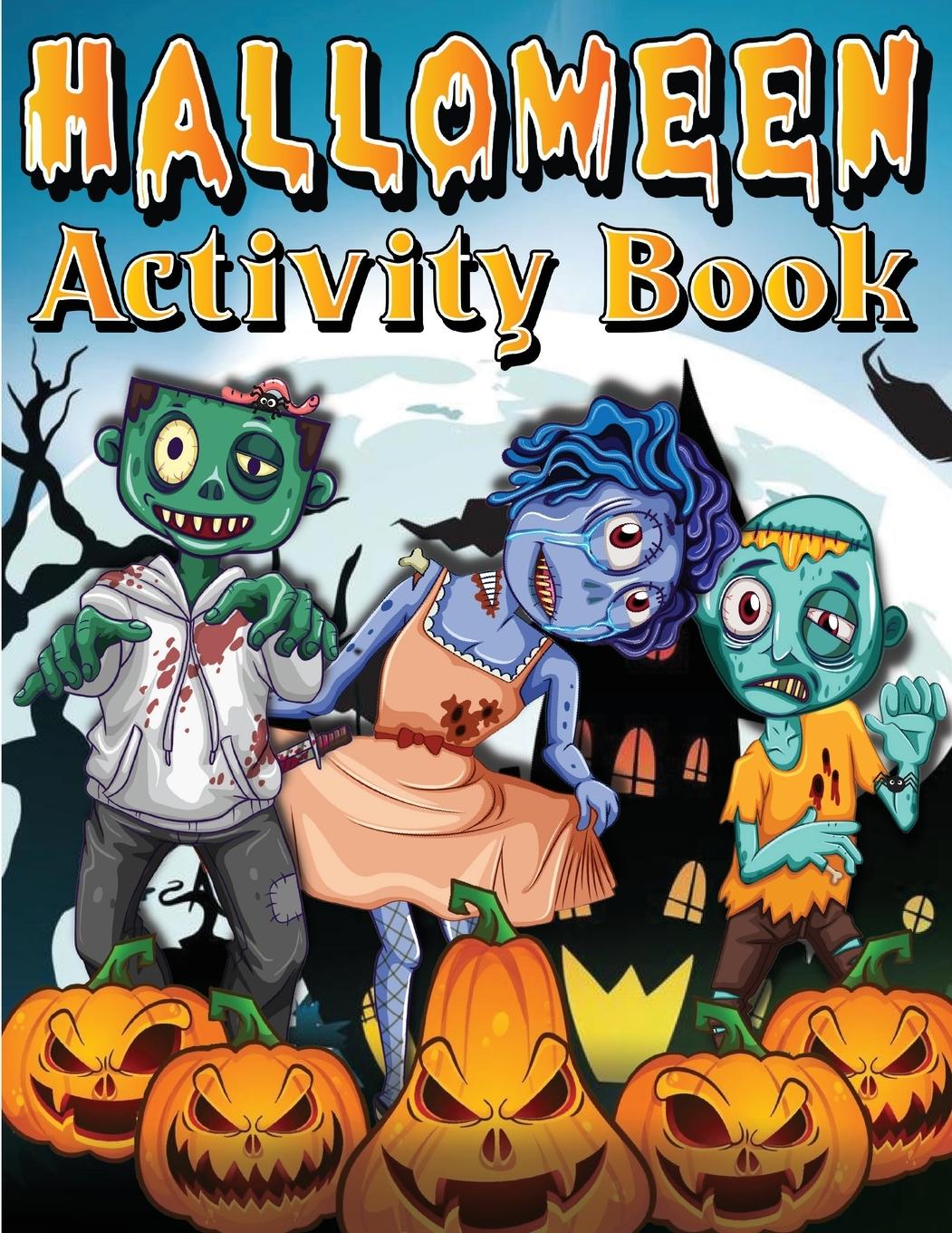 Vorderes Coverbild Halloween Activity Book For Kids Ages 4-8 6-8