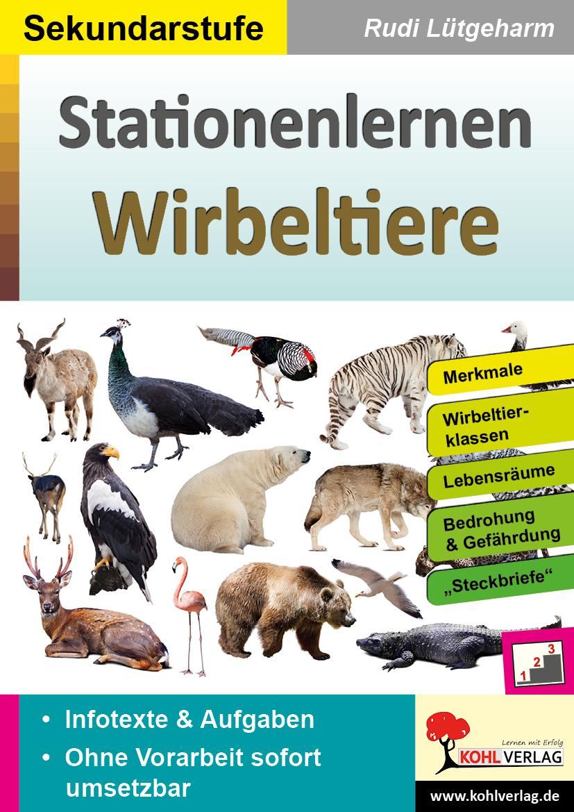 Vorderes Coverbild Stationenlernen Wirbeltiere