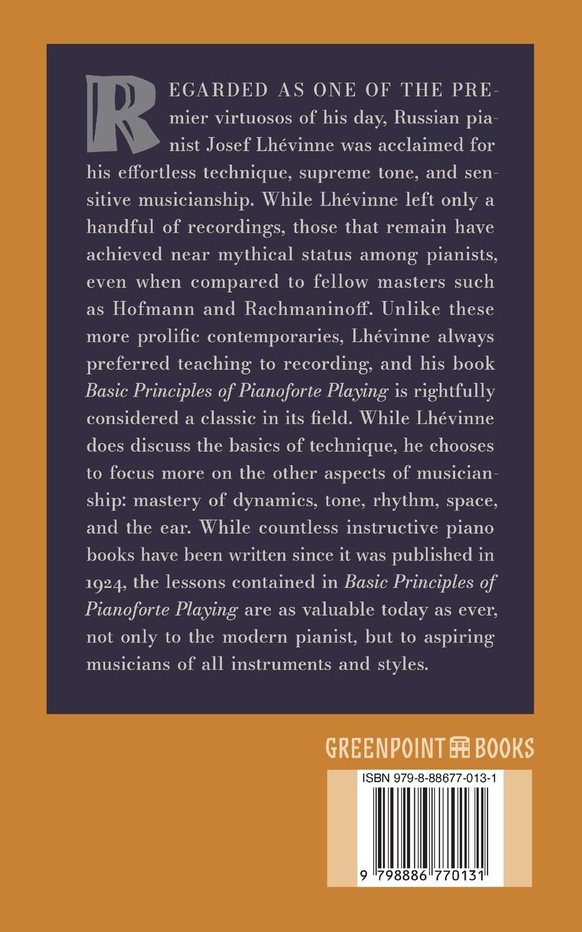 Rückseitencover Basic Principles of Pianoforte Playing