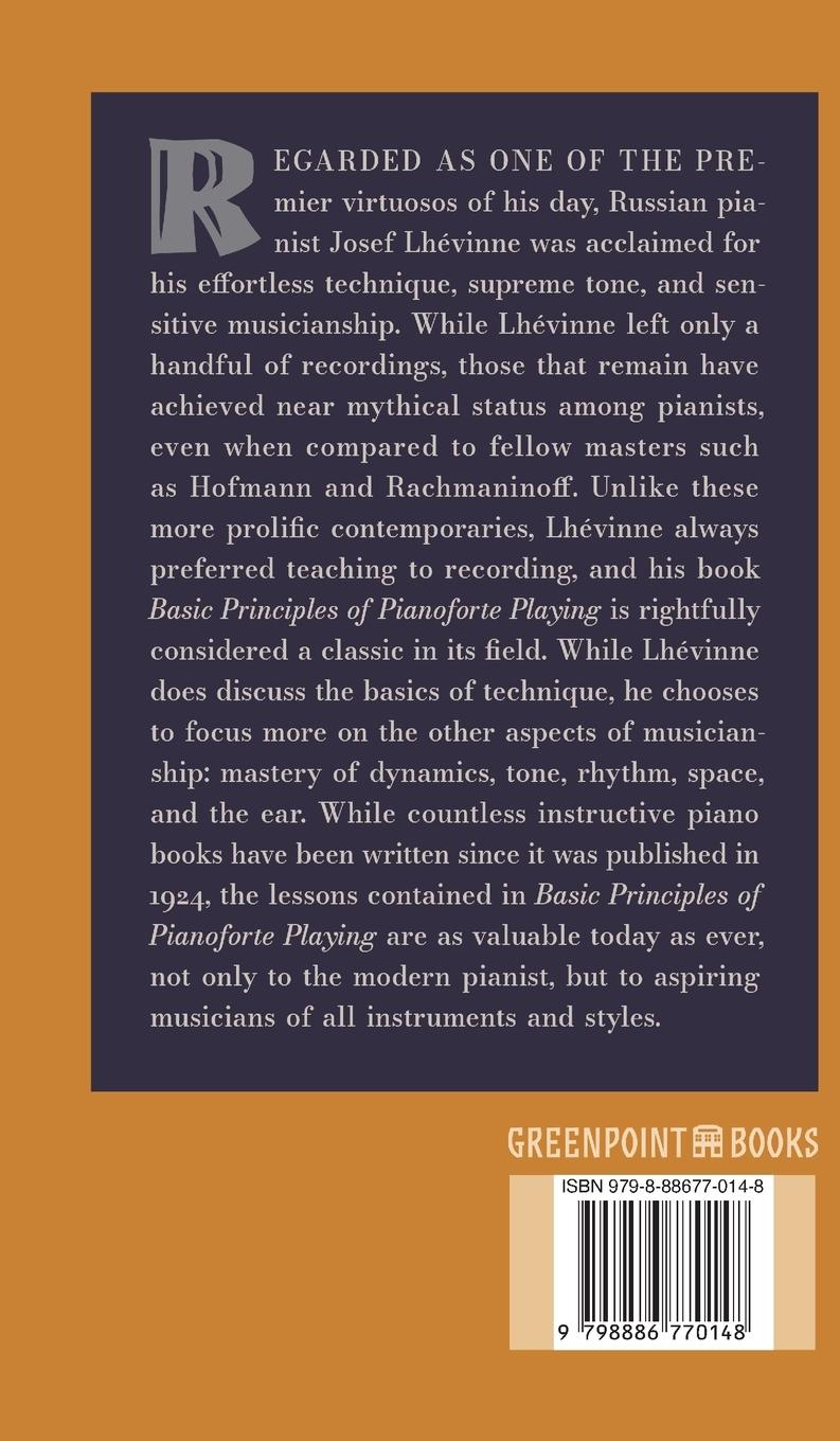 Rückseitencover Basic Principles of Pianoforte Playing