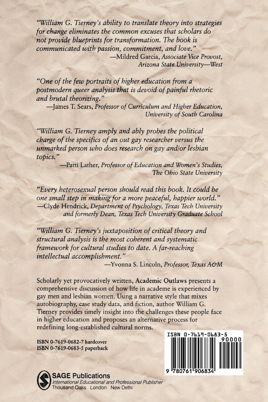 Rückseitencover Academic Outlaws