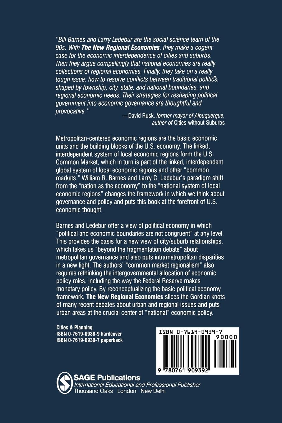 Rückseitencover The New Regional Economies