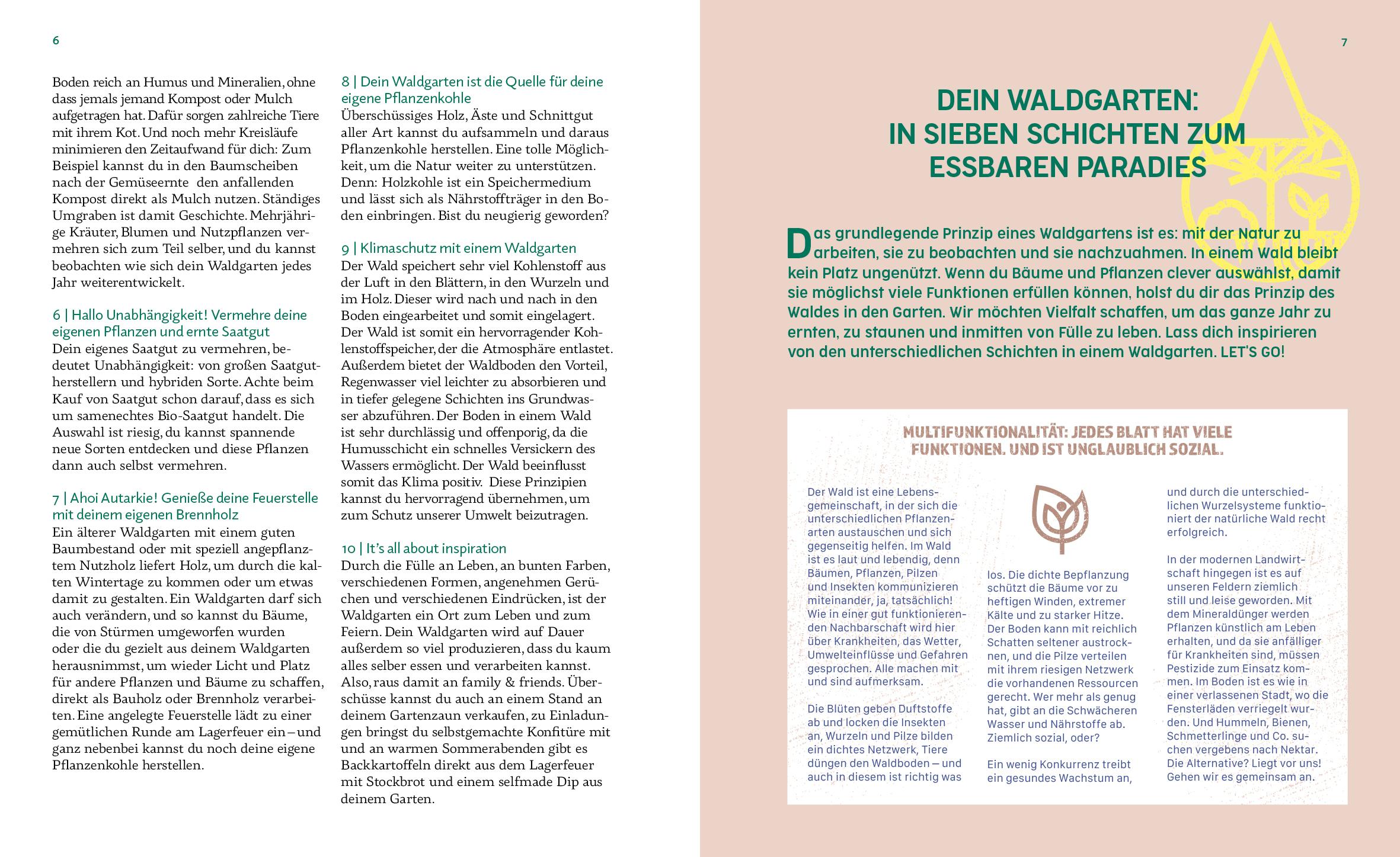 Beispielinhalt (Bild) Das Prinzip Waldgarten