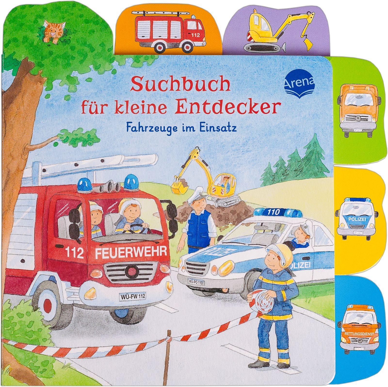 Vorderes Coverbild Suchbuch für kleine Entdecker. Fahrzeuge im Einsatz