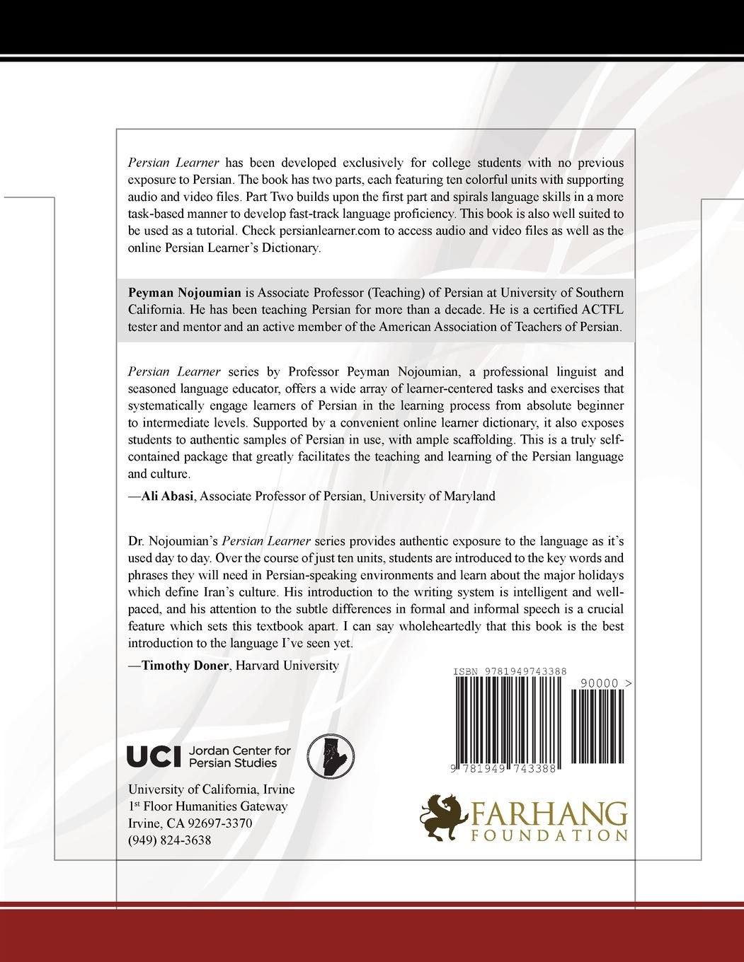 Vorderes Coverbild Persian Learner Part Two