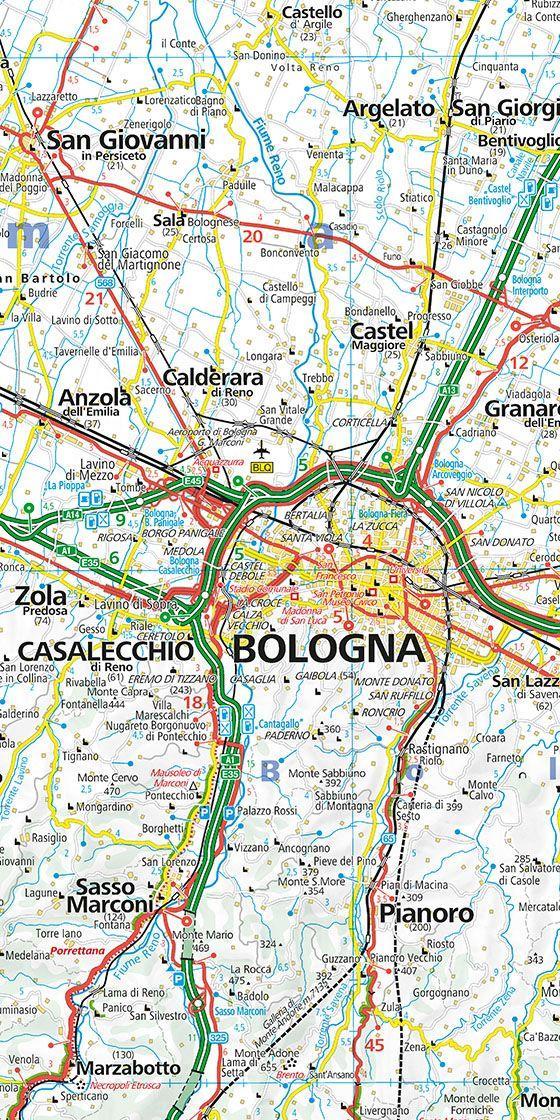 Beispielinhalt (Bild) Kümmerly+Frey Regional-Strassenkarte 7 Emilia Romagna 1:200.000