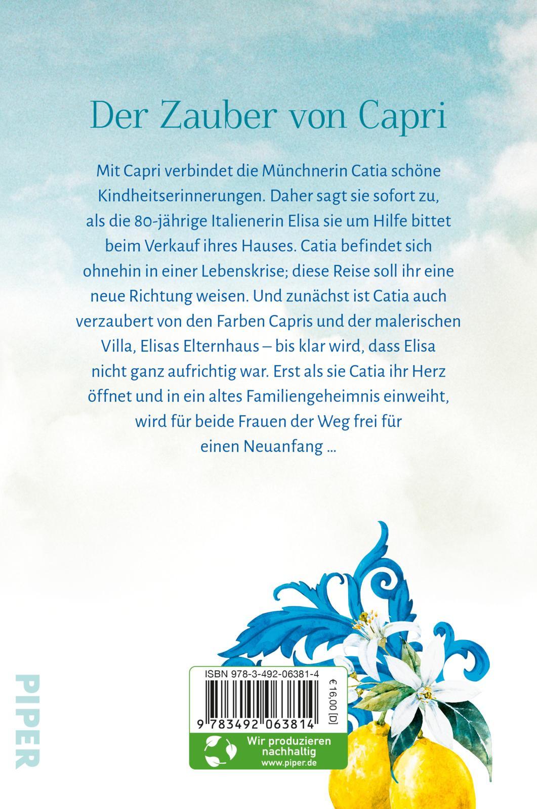 Rückseitencover Die Frauen von Capri - Im blauen Meer der Tage