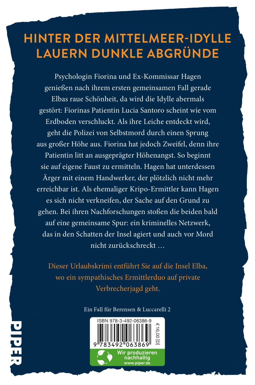 Rückseitencover Der Commissario und die Dottoressa - Nacht über Elba