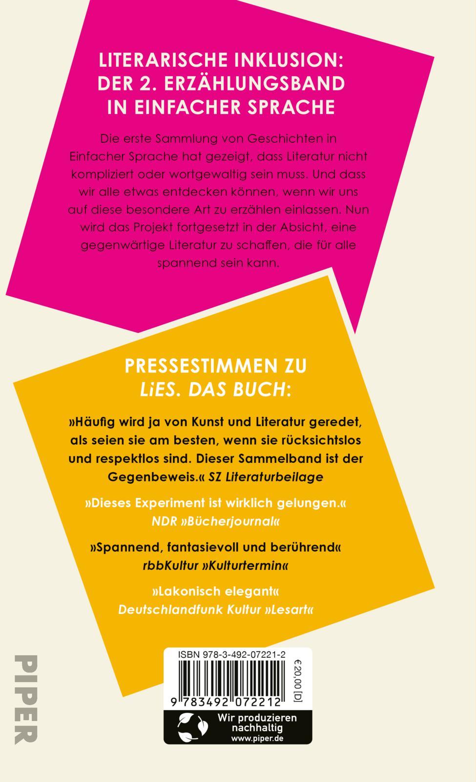 Rückseitencover LiES. Das zweite Buch
