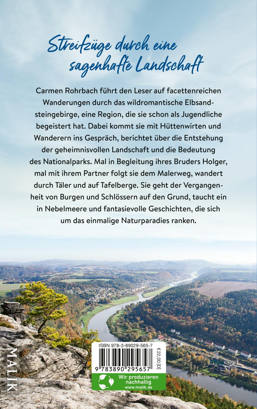 Rückseitencover Abenteuer Elbsandsteingebirge - Im Reich der wilden Felsen