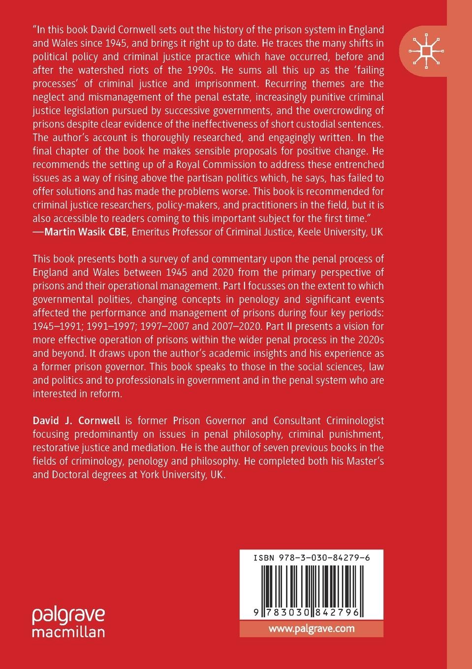 Rückseitencover Prisons, Politics and Practices in England and Wales 1945-2020