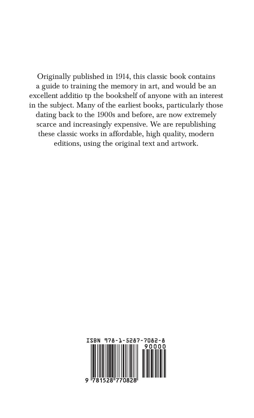 Rückseitencover Training of the Memory in Art and the Education of the Artist