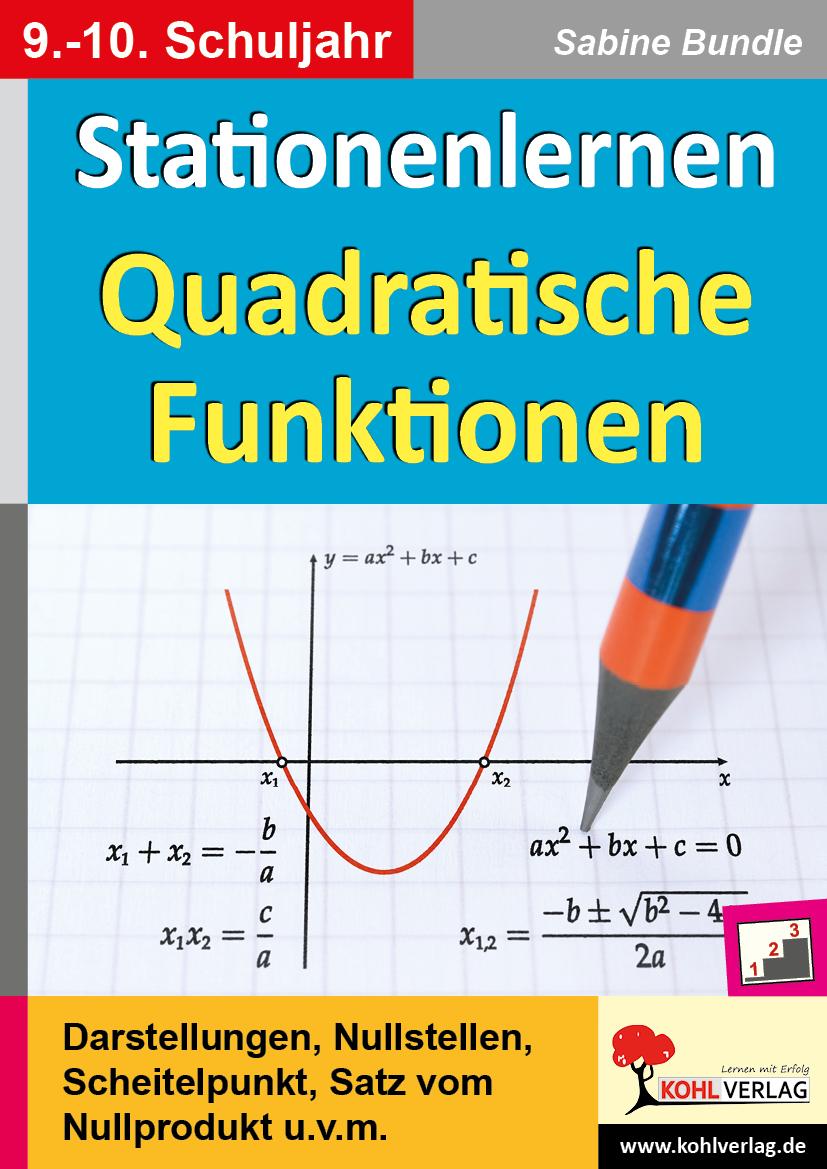Vorderes Coverbild Stationenlernen Quadratische Funktionen