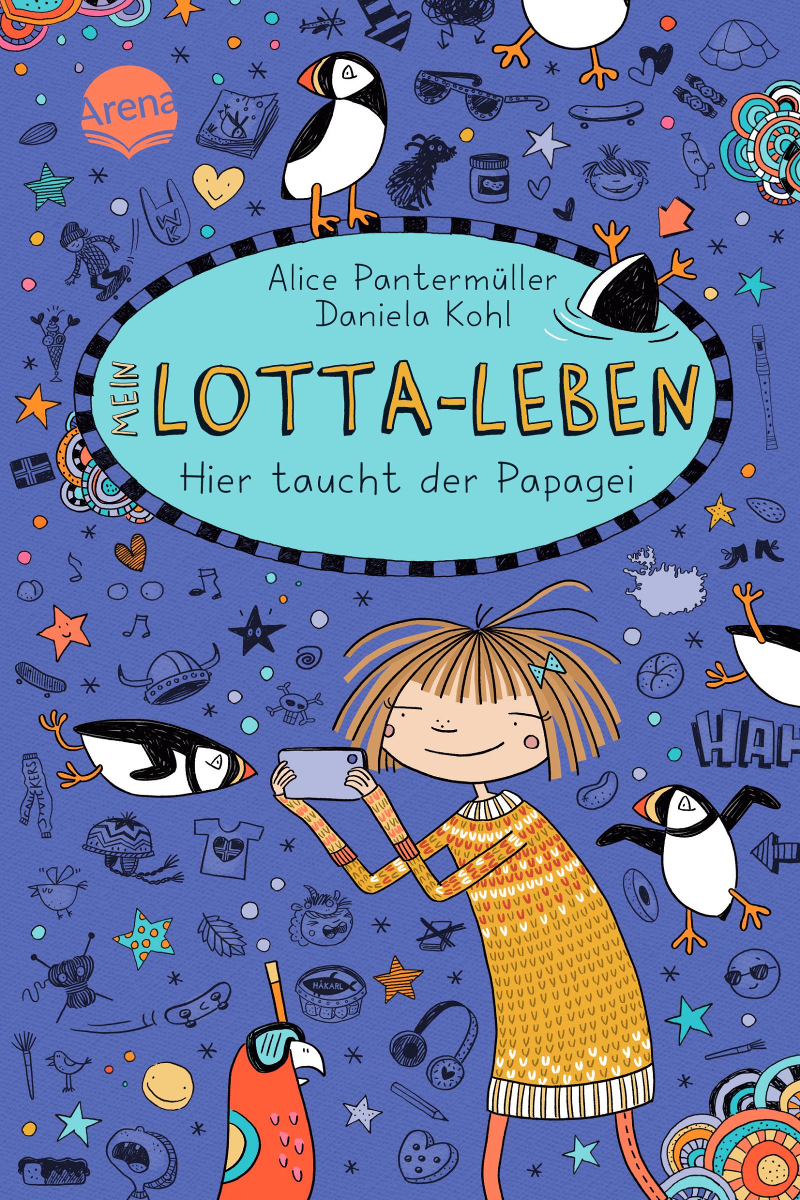 Vorderes Coverbild Mein Lotta-Leben (19). Hier taucht der Papagei