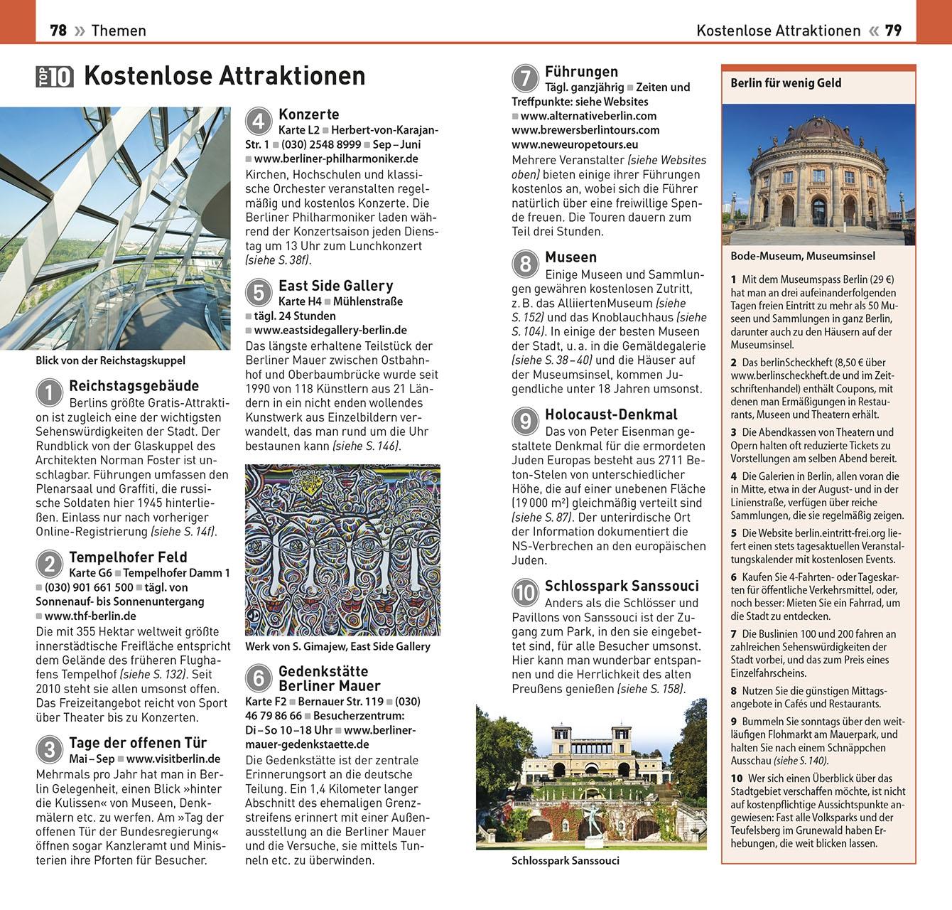 Beispielinhalt (Bild) TOP10 Reiseführer Berlin