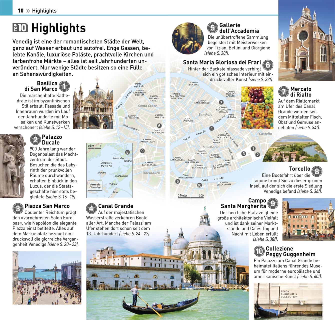 Beispielinhalt (Bild) TOP10 Reiseführer Venedig