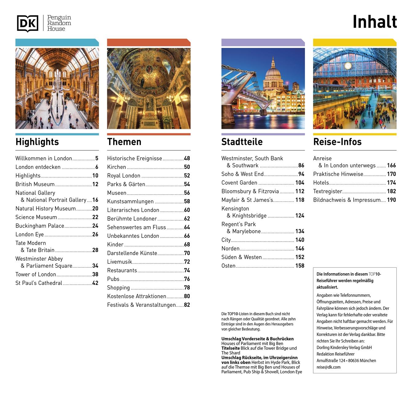 Beispielinhalt (Bild) TOP10 Reiseführer London