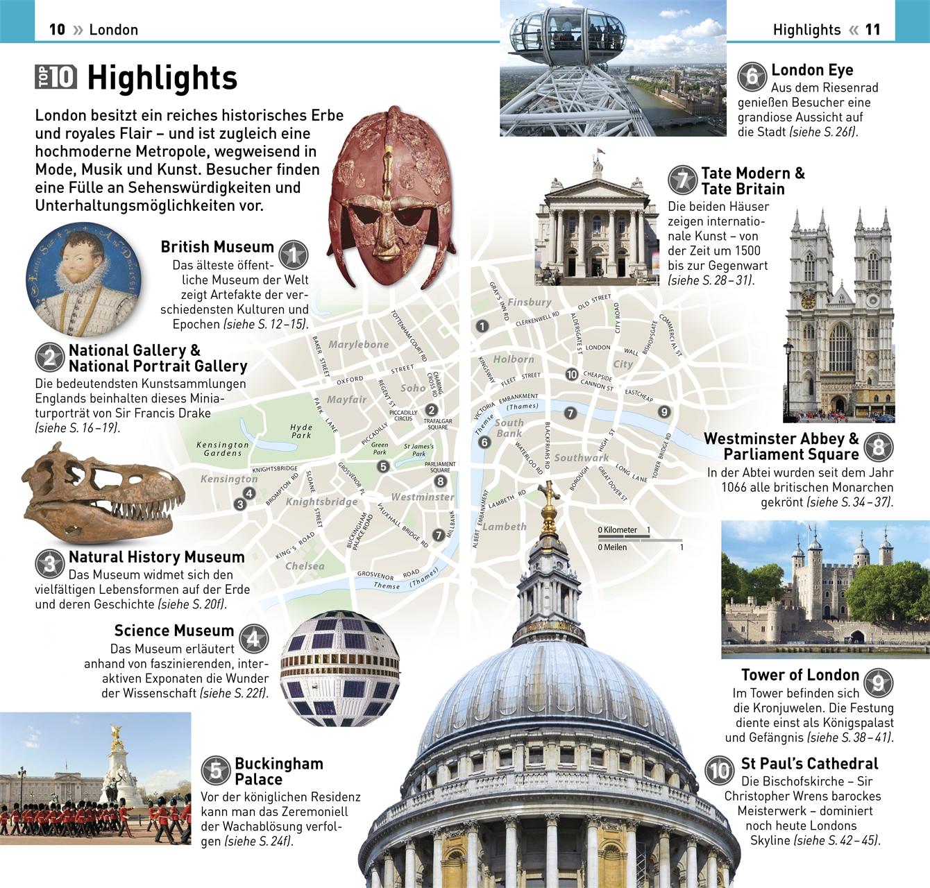 Beispielinhalt (Bild) TOP10 Reiseführer London