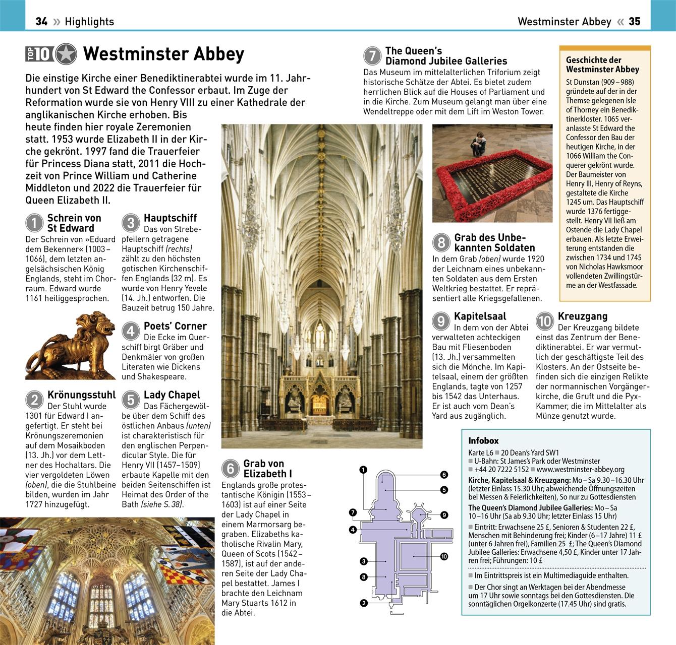 Beispielinhalt (Bild) TOP10 Reiseführer London