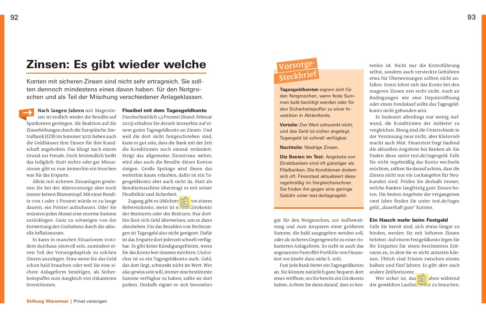 Beispielinhalt (Bild) Altersvorsorge für Angestellte