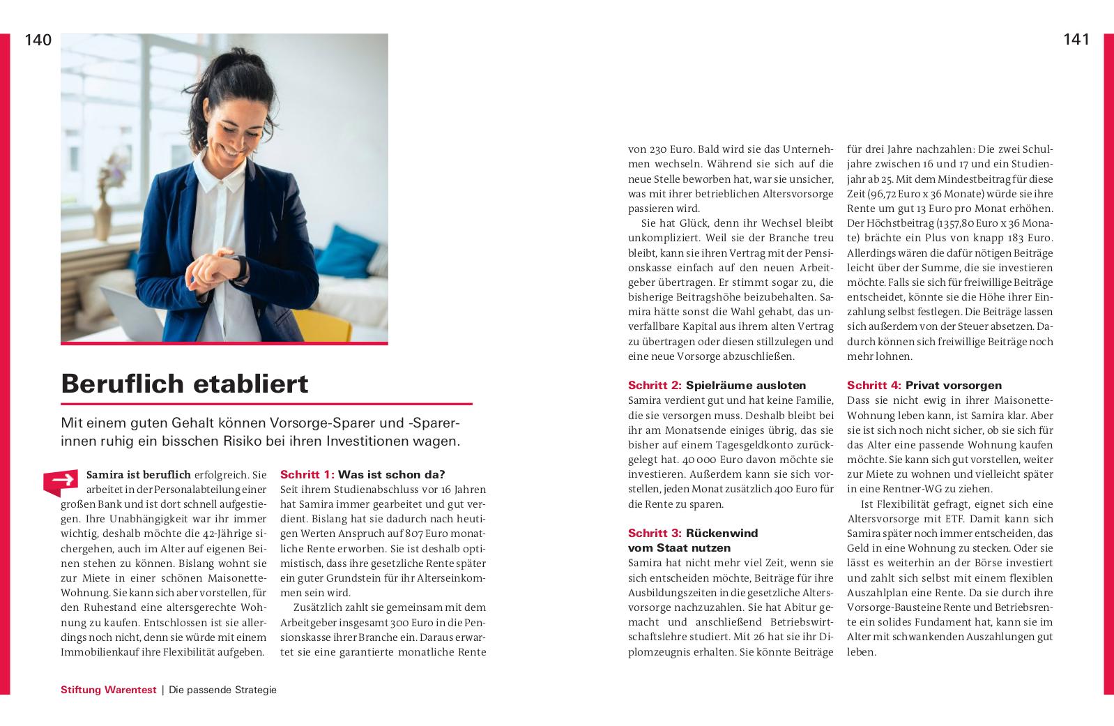 Beispielinhalt (Bild) Altersvorsorge für Angestellte