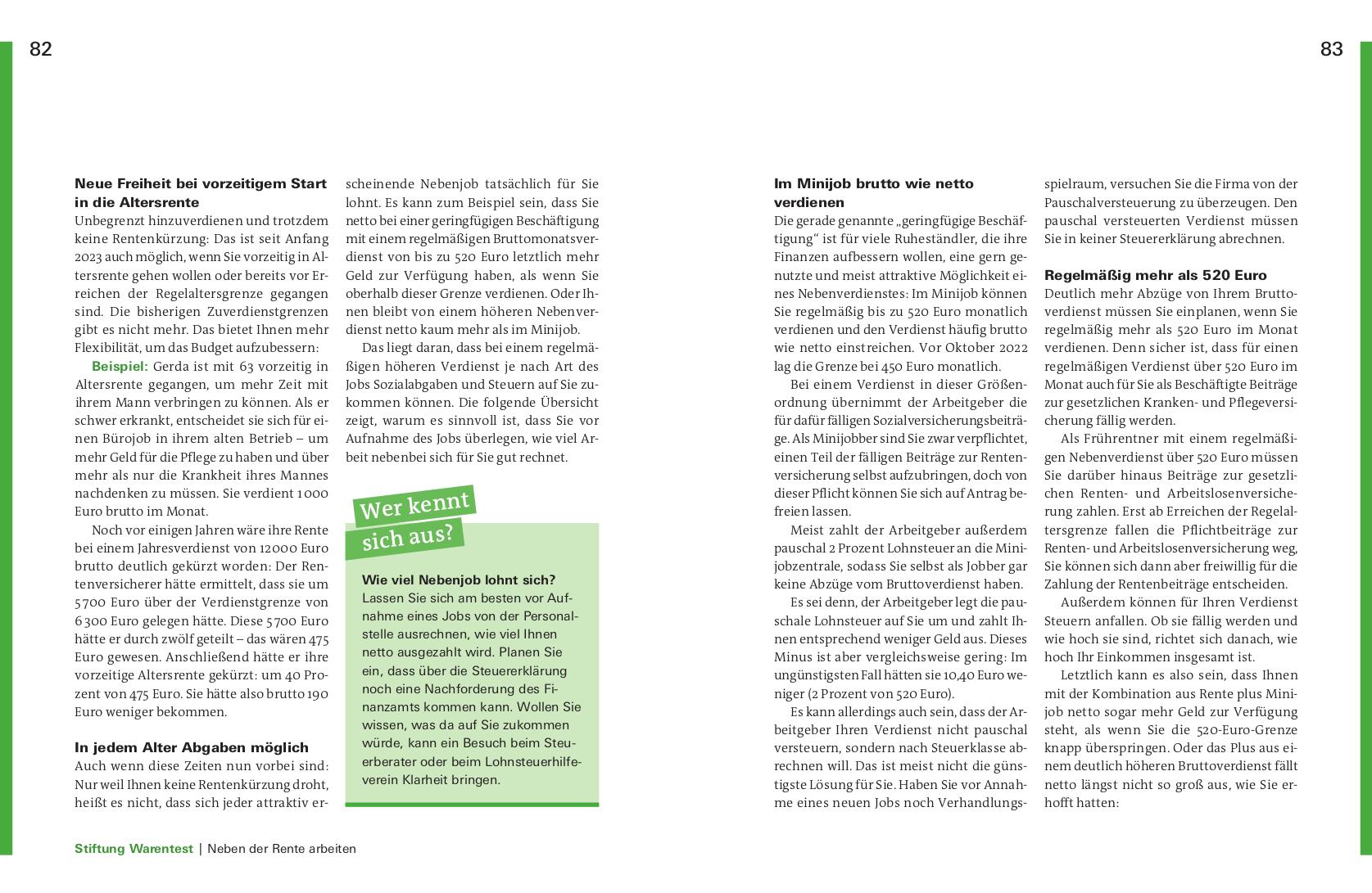 Beispielinhalt (Bild) Finanzplaner 60+