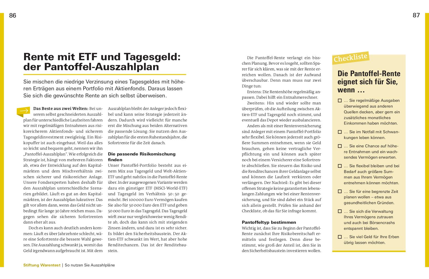 Beispielinhalt (Bild) Meine Zusatzrente