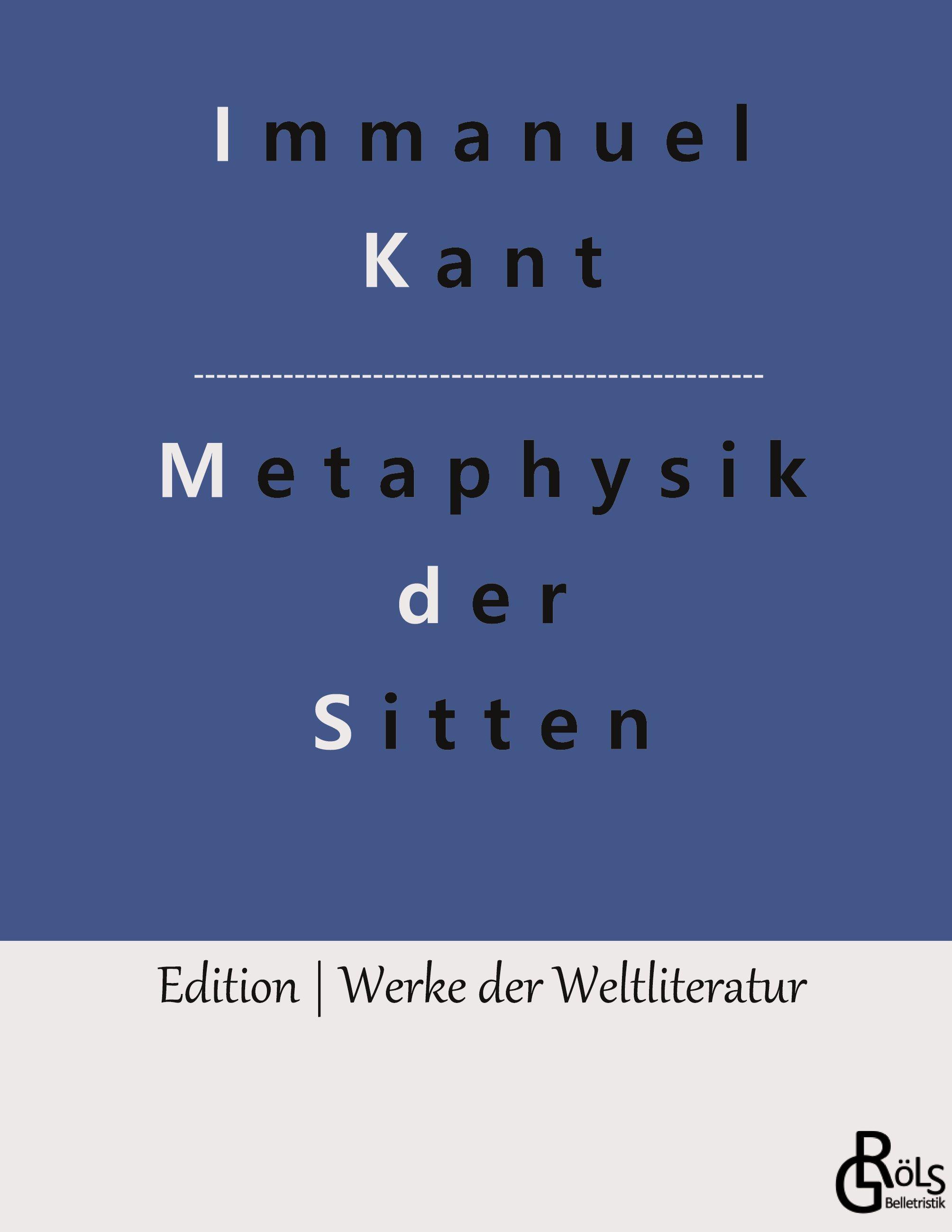 Vorderes Coverbild Grundlegung zur Metaphysik der Sitten