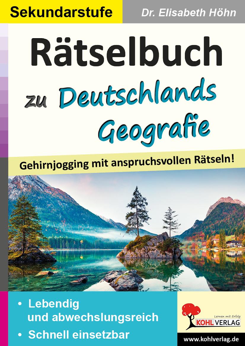 Vorderes Coverbild Rätselbuch zu Deutschlands Geografie