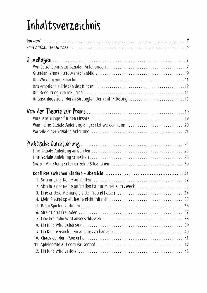 Beispielinhalt (Bild) Konflikte lösen mit Social Stories