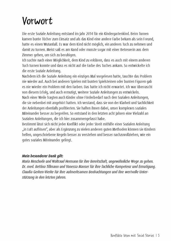 Beispielinhalt (Bild) Konflikte lösen mit Social Stories