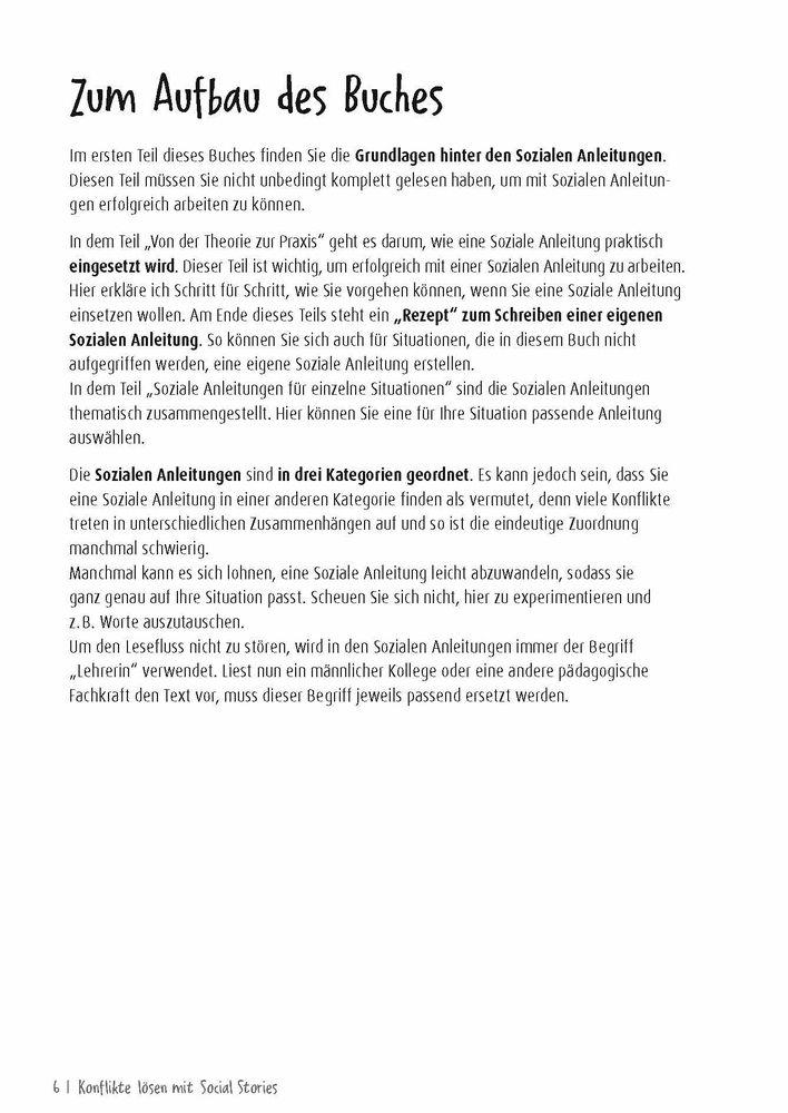 Beispielinhalt (Bild) Konflikte lösen mit Social Stories