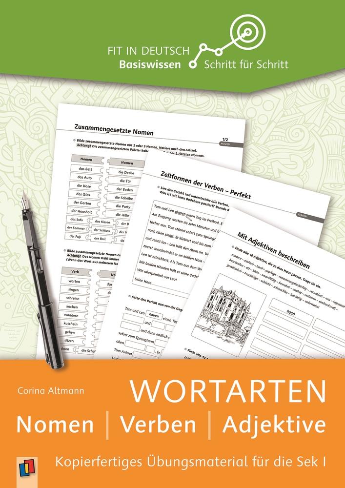 Vorderes Coverbild Wortarten: Nomen - Verben - Adjektive