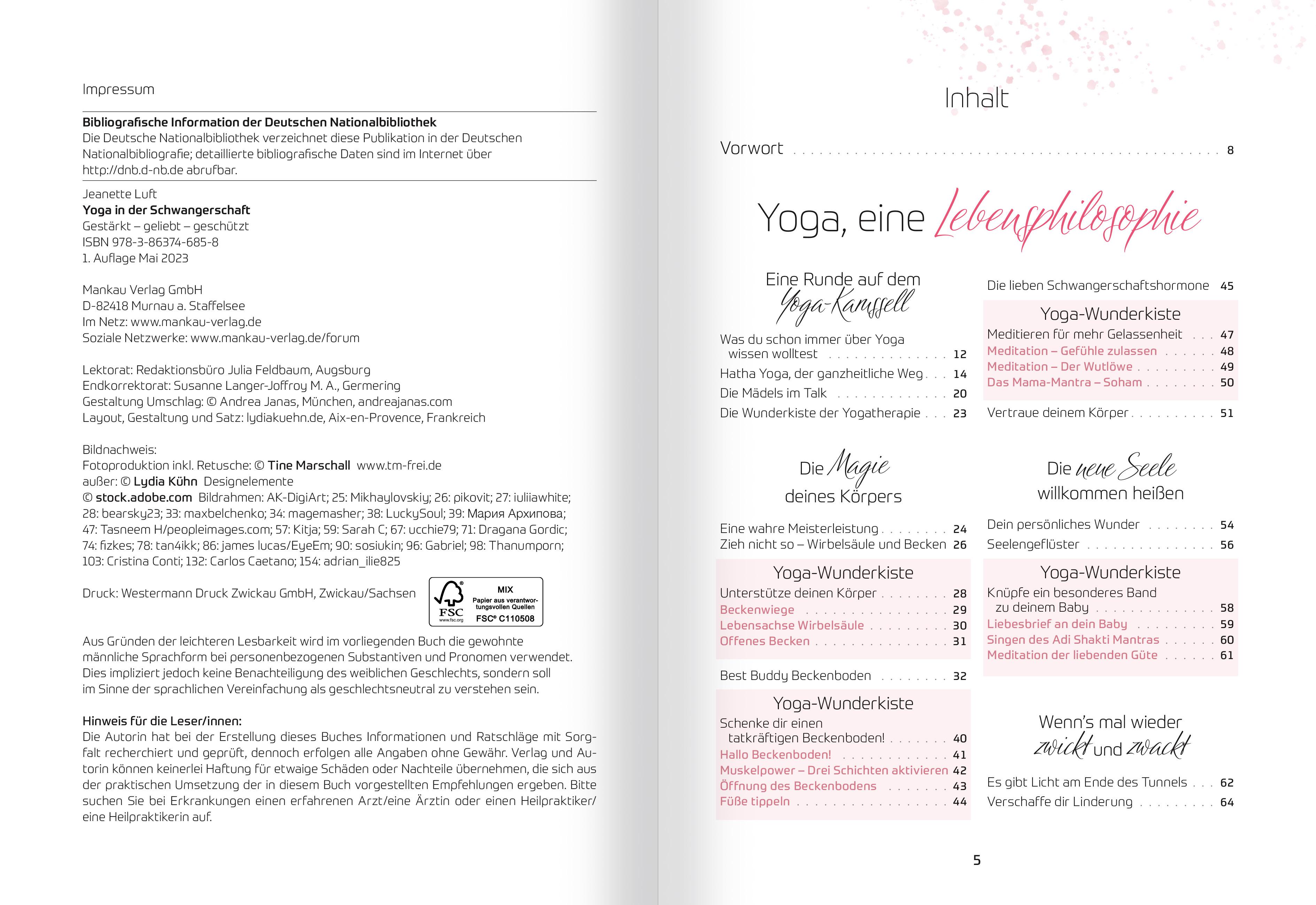 Beispielinhalt (Bild) Yoga in der Schwangerschaft. Gestärkt - geliebt - geschützt