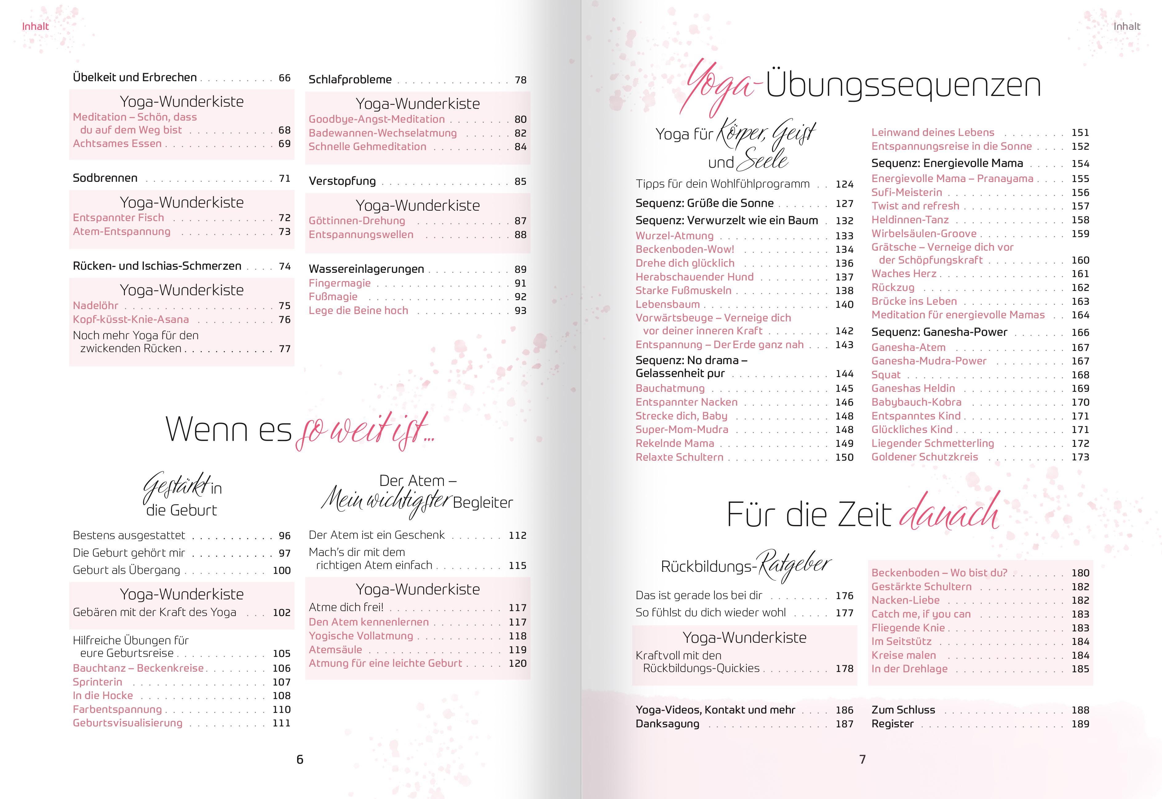 Beispielinhalt (Bild) Yoga in der Schwangerschaft. Gestärkt - geliebt - geschützt