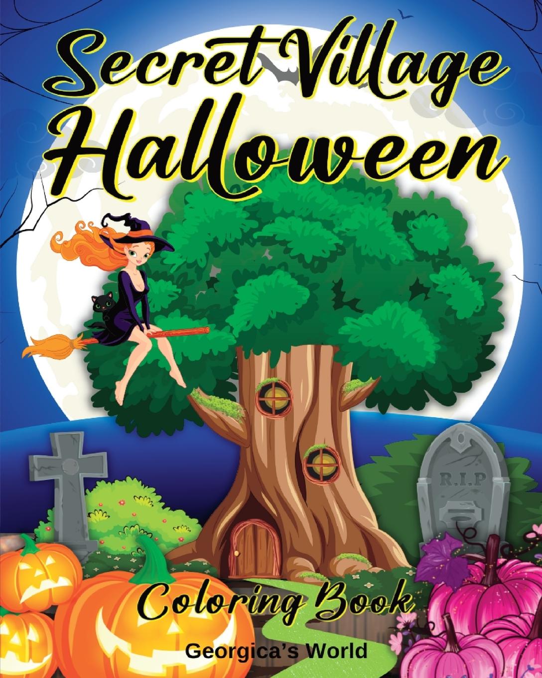 Vorderes Coverbild Secret Village Halloween Coloring Book