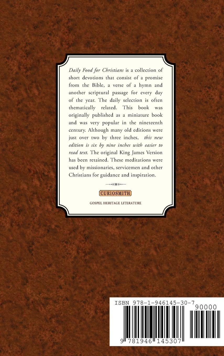 Rückseitencover Daily Food for Christians