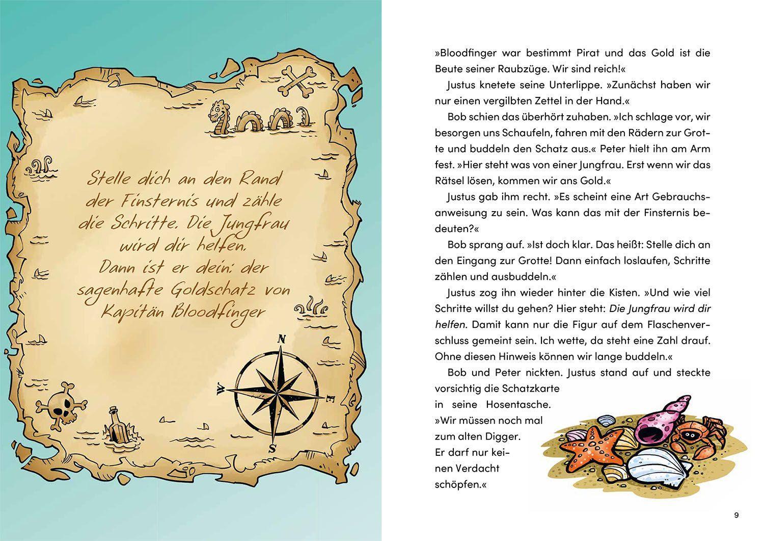 Beispielinhalt (Bild) Die drei ??? Kids Ferienrätselbuch