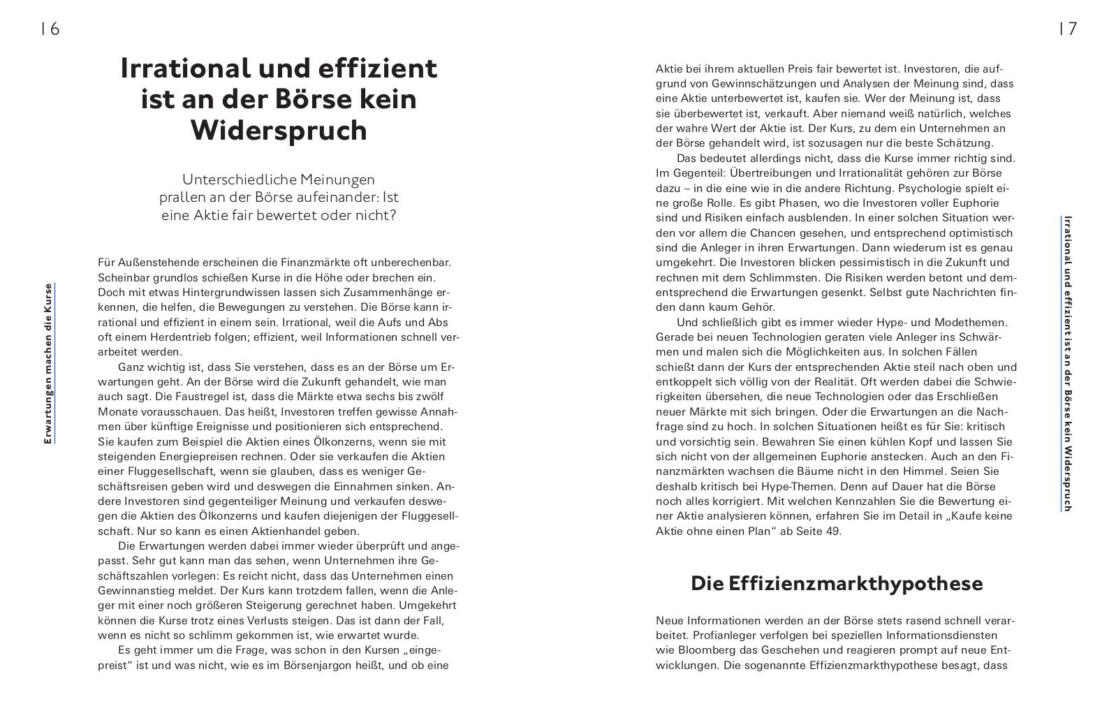 Beispielinhalt (Bild) Goldene Regeln für die Börse