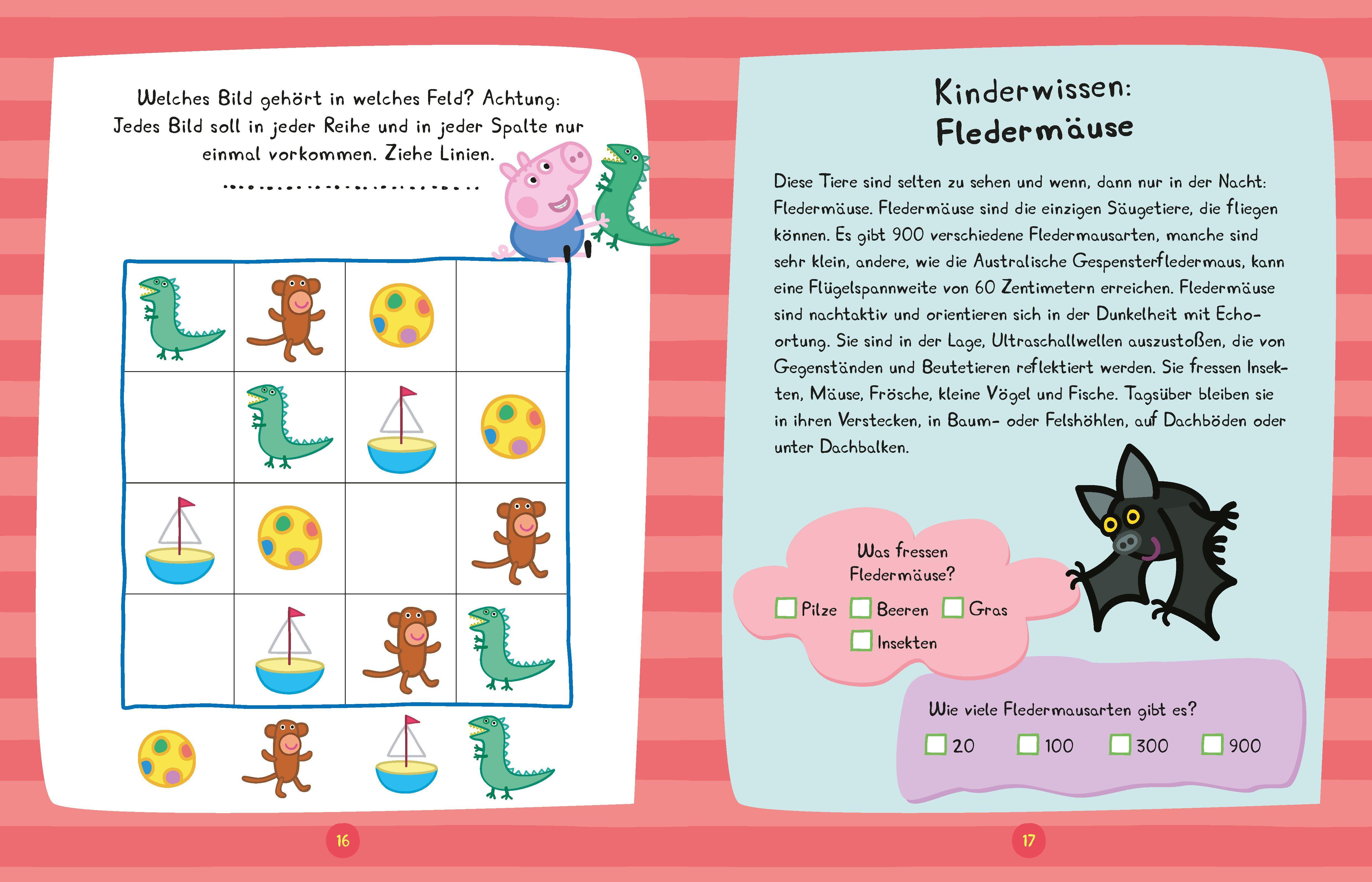 Beispielinhalt (Bild) Peppa Pig . Mein großes Spaß- und Rätselbuch