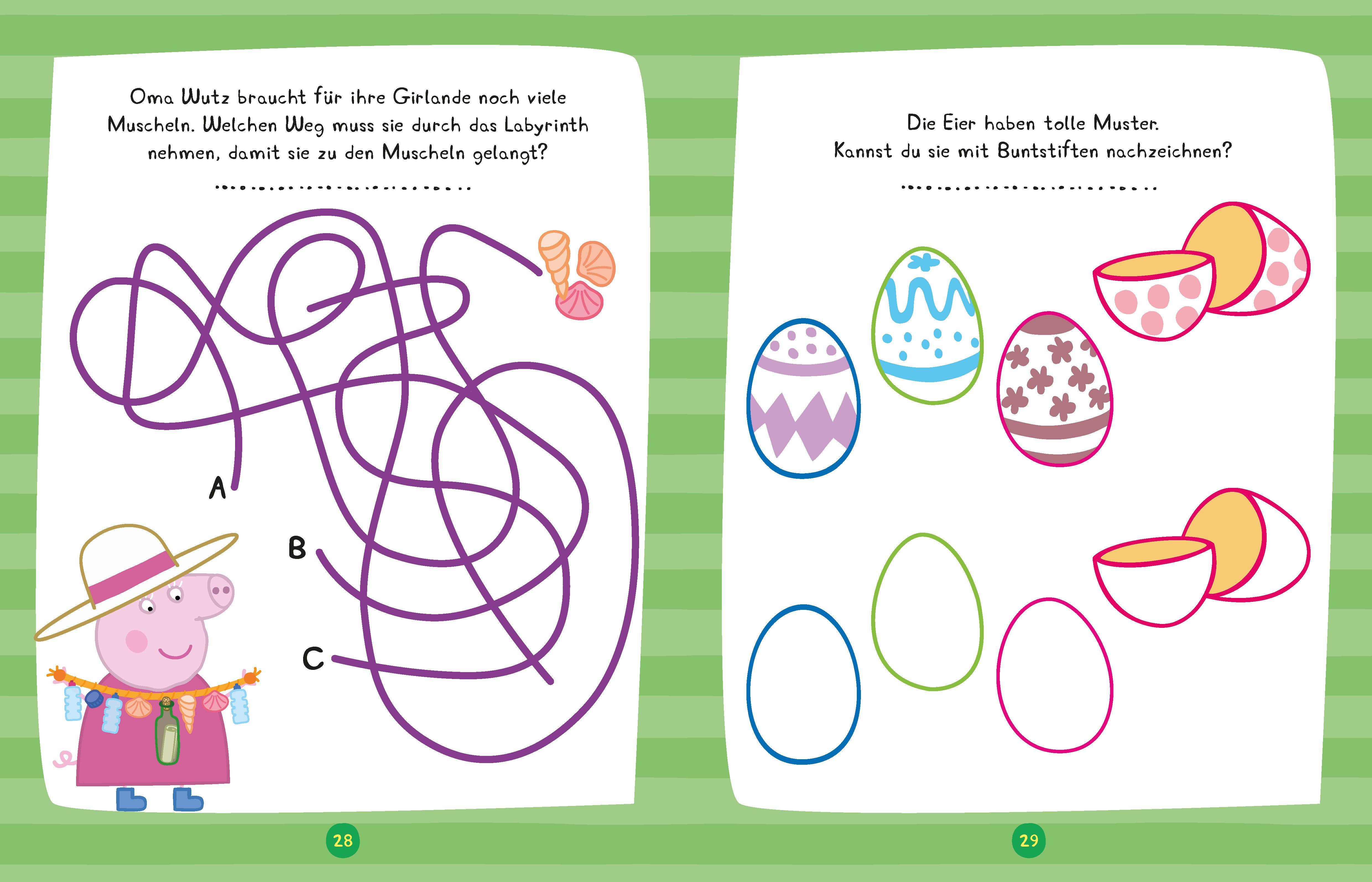 Beispielinhalt (Bild) Peppa Pig . Mein großes Spaß- und Rätselbuch