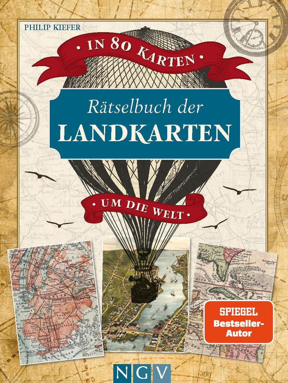 Vorderes Coverbild Rätselbuch der Landkarten. In 80 Karten um die Welt
