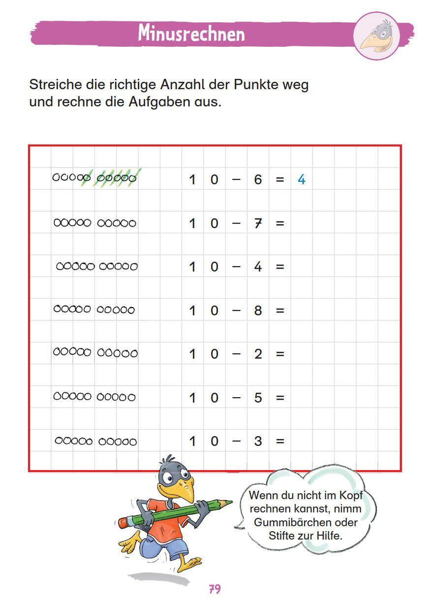 Beispielinhalt (Bild) Mein großer Rechenspaß mit Rabe Linus - 1. Klasse