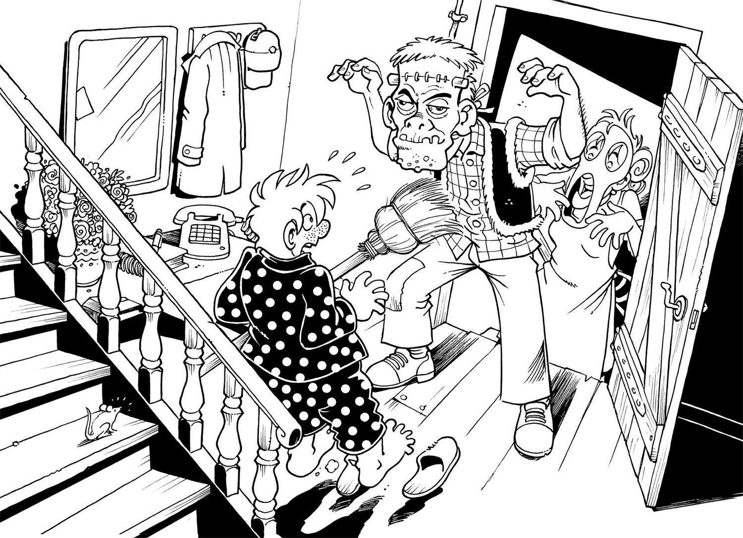 Beispielinhalt (Bild) Die drei ??? Kids, Das gruseligste Buch aller Zeiten
